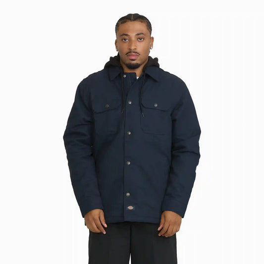 Insulated Duck Hooded Shirt Jacket
