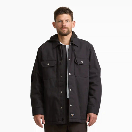 Insulated Duck Hooded Shirt Jacket