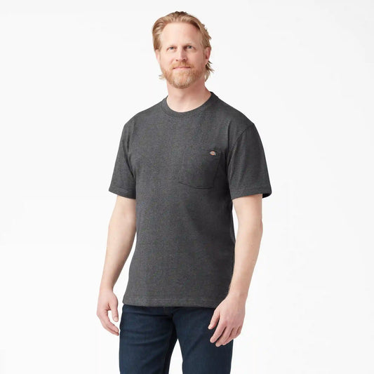 Heavyweight Heathered Short Sleeve Pocket T-Shirt